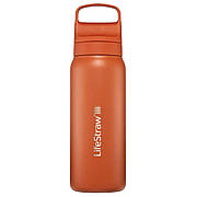 Пляшка-фільтр для води LifeStraw Go SS Filter Bottle, 700 мл, Kyoto Orange (LSW LGV42SORWW)