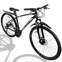 Горный велосипед Cross Tracker 29" Черно-Красный 18" Алюминиевая рама / рост от 175 - 190 см