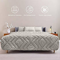 Ковдра зимова 175х210 см Nordic Comfort IDEIA антиалергенна тепла сіра двуспальна, фото 3