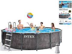 Intex Басейн каркасний 26742 NP (1) 457 x 122 см (3 785 л/год, драбина, тент, підстилка), насос-фільтр, в