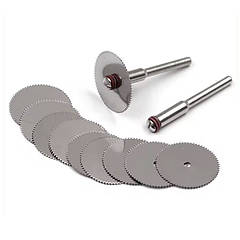 Круг відрізний тонкий пиляльний диск 32 мм 10 шт + 2 штанги для гавер-бормашинки мінідриля Dremel