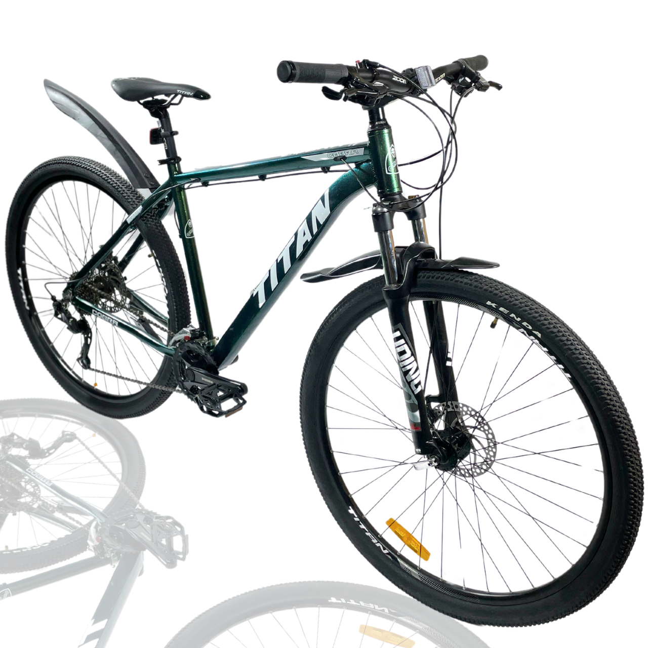 Велосипед Titan 26" Cobra 2023 Алюминиевая Рама-17" зеленый/ рост 155-175 см