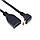 Кабель адаптер кутовий Mini HDMI - HDMI (M/F) 1080P Down, 16 см (48689e), фото 2