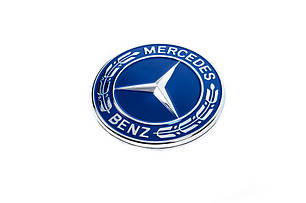 Заглушка замість емблеми на капот Mercedes синя  57мм для Тюнінг Mercedes, фото 2