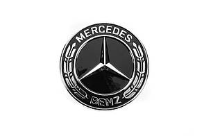 Заглушка замість емблеми на капот Mercedes чорна  57мм для Тюнінг Mercedes, фото 2