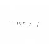 Кухонна мийка Platinum 7850W TOSKANA з двома чашами та кріпленням, 78x50x21 см, Гренадін (000039662), фото 10