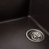 Кухонна мийка Platinum 7850W TOSKANA з двома чашами та кріпленням, 78x50x21 см, Гренадін (000039662), фото 6