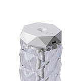 Зволожувач повітря Crystal з лампою для дому портативний USB 400 мл ароматичний дифузор з підсвічуванням, фото 3