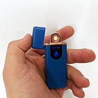 Электрозажигалка USB ZGP ABS, сенсорная зажигалка электрическая спиральная. Цвет: синий center