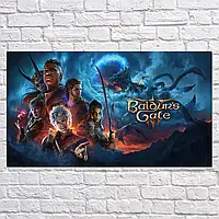 Плакат "Врата Балдура 3, Baldur's Gate 3", 60×107см