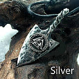 Оберег срібний «Валькнут на мечі», фото 2