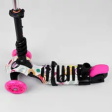 Самокат 5в11 75009 (1) Best Scooter, АБСТРАКЦІЯ, PU колеса, ПІДСВІТКА КОЛІС, у коробці, фото 6