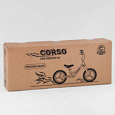 Велобіг Corso 39182 (1) колеса 12" надувні, магнієва рама, магнієве кермо, у коробці, фото 3
