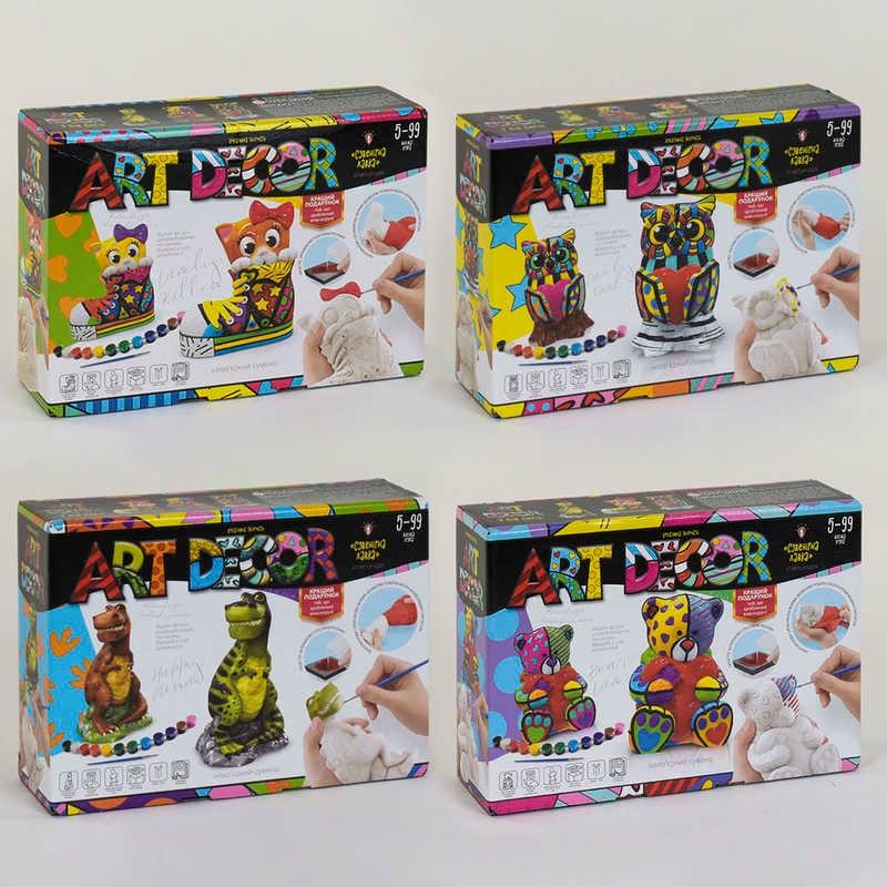 Гр Набір для гіпсового лиття "ART DECOR" укр ARTD-01-01U,02U,03U,04U (8) "Danko Toys"