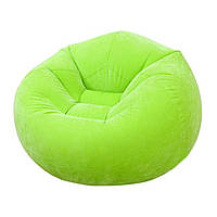 Надувное велюровое кресло-груша 110 х 110 х 80 см KR-1 Кресло для дома и гостиную Зеленый