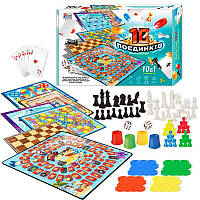 Гр Гра 10 Поєдинків 23833 (12/2) "4FUN Game Club", ігрові поля, фішки, карти, шахи, шашки, кубик, в коробці