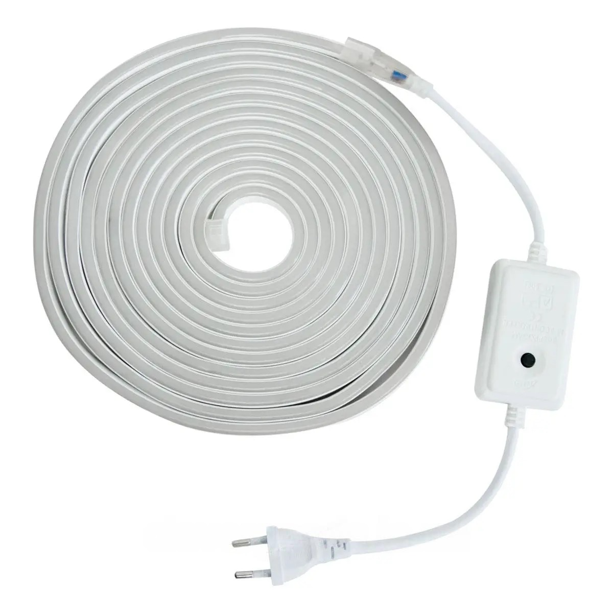 Світлодіодна силіконова стрічка з блоком живлення LED Neon Multi 220V 5м  Гнучка світлодіодна стрічка RGB, фото 1