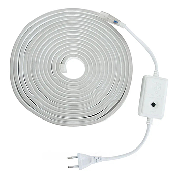 Світлодіодна силіконова стрічка з блоком живлення LED Neon Multi 220V 5м  Гнучка світлодіодна стрічка RGB