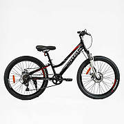 Велосипед Спортивний Corso «OPTIMA» 24" дюйми TM-24811 (1) рама алюмінієва 11``, обладнання Shimano RevoShift