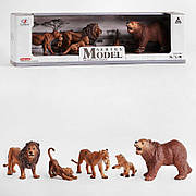 Набір тварин Q 9899 D 47 (24/2) "Дикі тварини", 5 фігурок тварин, у коробці