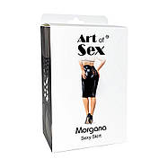 Сексуальна вінілова спідниця Art of Sex - Morgana з вирізом та шнурівкою, колір червоний, розмір S, фото 3