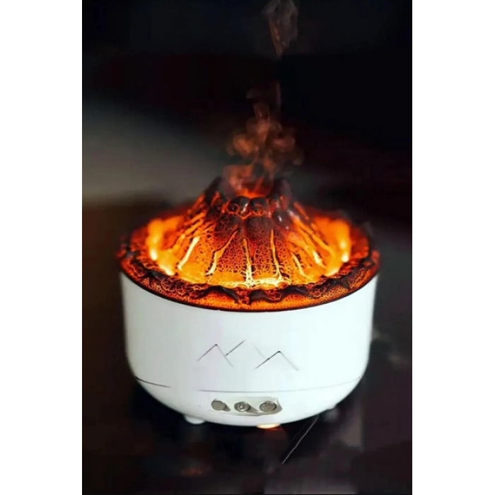 Зволожувач повітря Вулкан з ефектом полум'я й підсвіткою