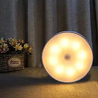 Светильник светодиодный LED 86mm (датчик руху, датчик освещения, магнит, впуска акумулятора)