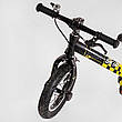 Велобіг Corso "Skip Jack" 84115 (1) Чорно-ЖІЛТИЙ, надувні колеса 12", сталева рама з амортизатором, ручний, фото 2