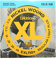 Струны D'Addario EXL110+ Nickel Wound 10.5-48