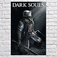 Плакат "Темні душі, лицар, Dark Souls", 60×39см