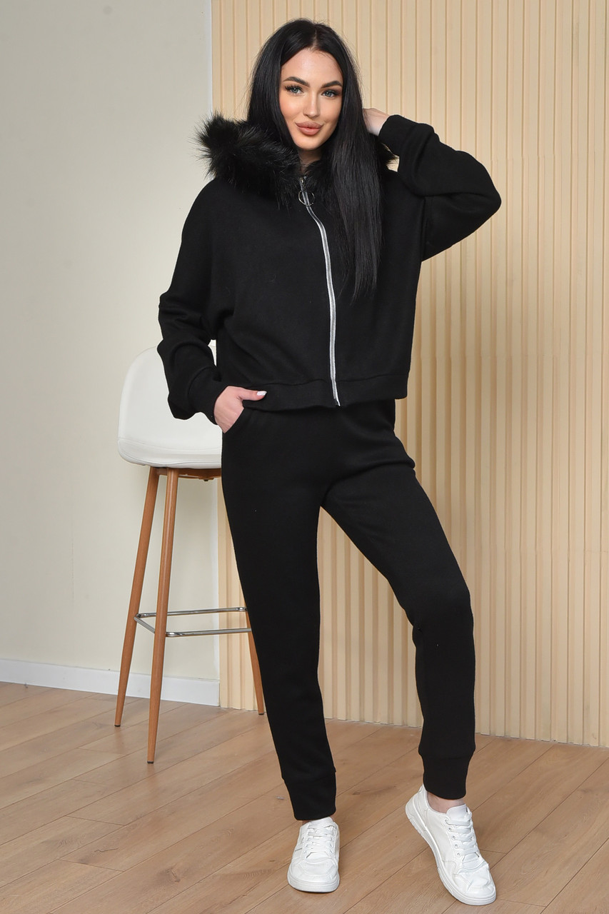 Спортивний костюм жіночий демісезон чорного кольору розмір 1 165249M