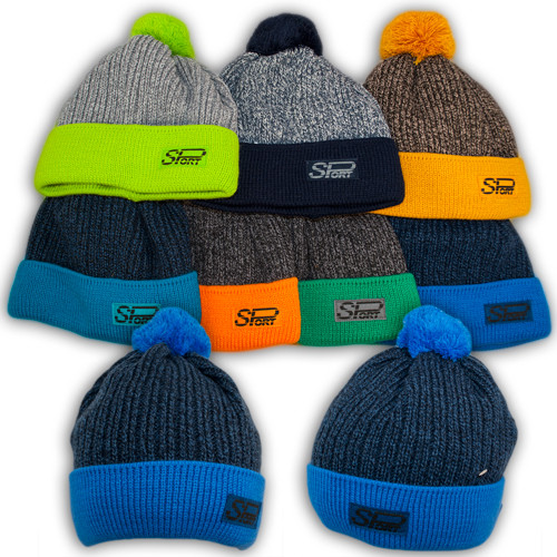 Шапка з помпоном для хлопчика, Grans (Польща), M153P, фото 1