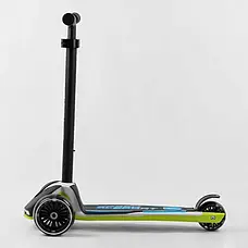 Самокат триколісний Best Scooter HW-00425 MAXI (6) знімне алюмінієве кермо, передні колеса PU 120х45 мм., фото 4