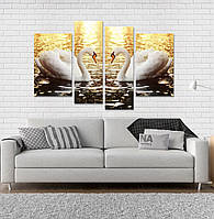 Модульна картина Poster-land Лебеді Art-85_4 XE, код: 6502351