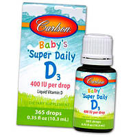 Витамин Д для детей Baby's Super Daily D3 Carlson Labs 10мл (36353009)