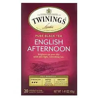 Twinings, Чистый черный чай, английский полдник, 20 чайных пакетиков, 40 г (1,41 унции) Днепр