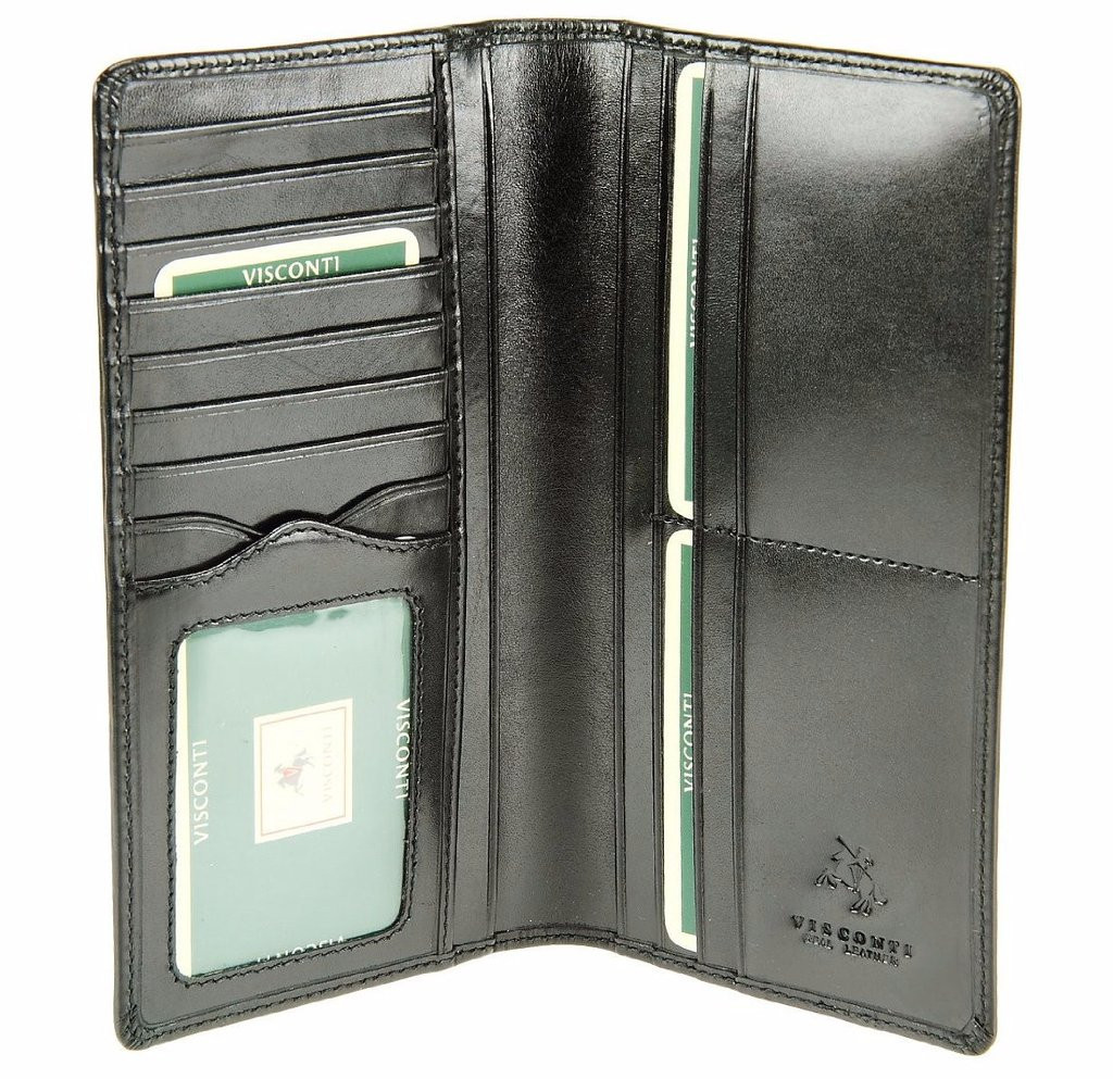 Купюрник із гладкої телячої шкіри Visconti MZ6 Turin (black), фото 1