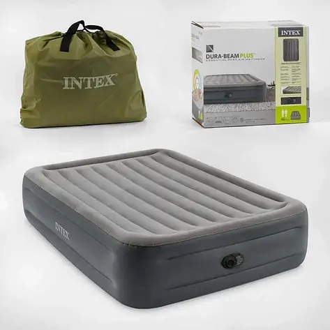 Intex Ліжко 64126 NP/ND (2) 152х203/206х46 см, вбудований електричний насос 220V, двоспальний, фото 2