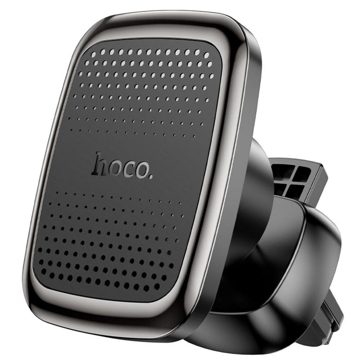 Тримач для мобільного HOCO CA106 Air outlet magnetic car holder Black Metal Gray (6931474765437)