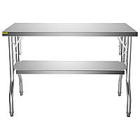 VEVOR Коммерческий рабочий стол, 48 x 30 дюймов, складной коммерческий стол для приготовления пищи, складной