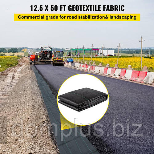 Геотекстильная ткань VEVOR, тканая дорожная ткань, 12,5' x 50 ...
