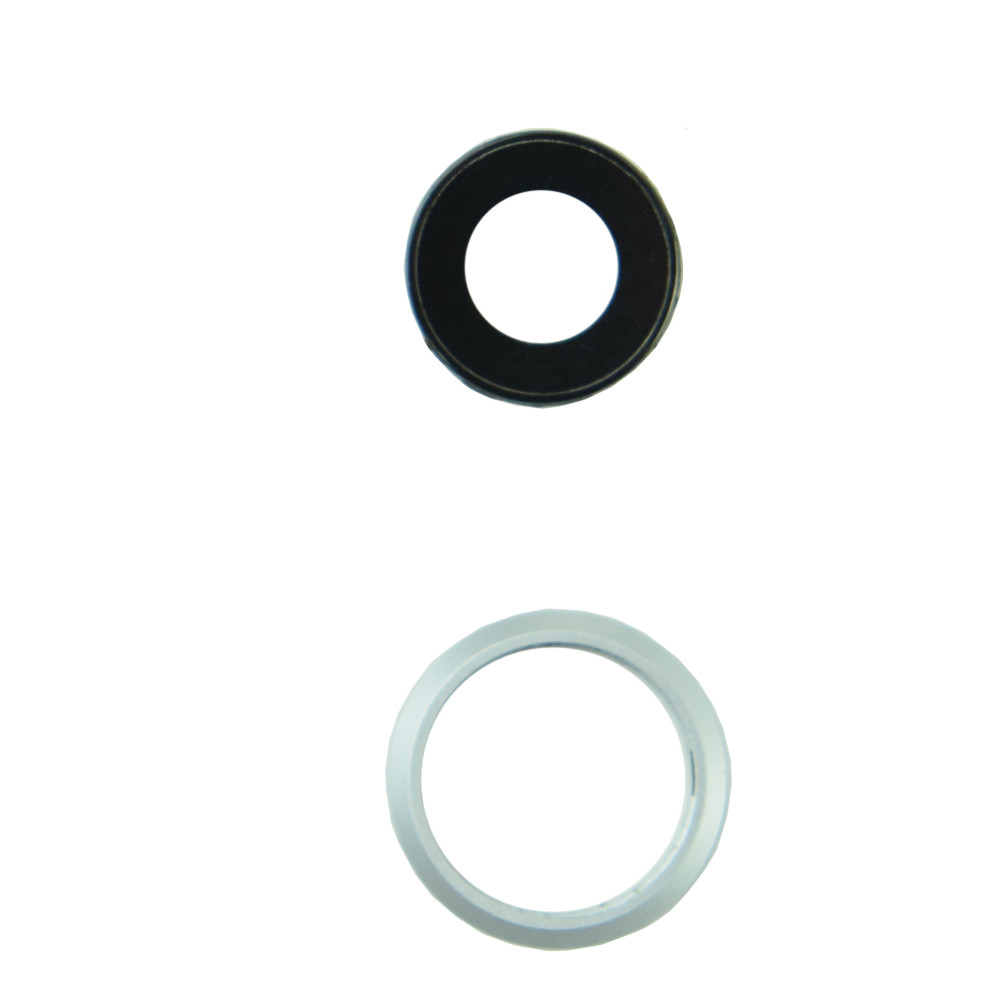 Скло камери iPhone 8 / SE 2020 (з обідком) Silver