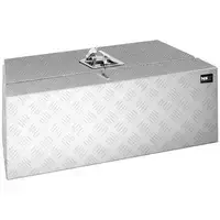 Алюминиевый ящик - шашечная пластина - 75 x 25 x 40 см - 75 л - запираемый - наклонный