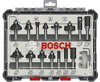 Набор фрез Bosch смешанный 6 мм, 15 шт. (2607017471)(7566298271754)