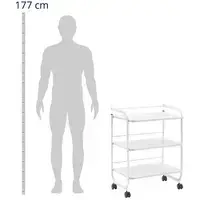 Косметическая тележка - 3 полки - 60 x 43 x 83 см - Белый