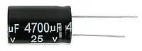 Электролитический конденсатор 4700uF / 25V 16x25mm 105C THT - 5шт.