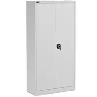 Металлический шкаф - 180 см - 4 полки - серый