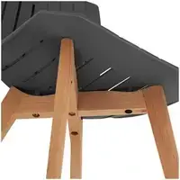 Стул - комплект из 2 - до 150 кг - сиденье 50 x 47 см - серый