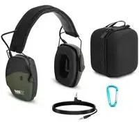 Защита слуха с Bluetooth - динамический контроль внешнего шума - зеленый