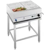 Bain-marie - 2000 Вт - 6 x 1/3 GN контейнеров - с подконструкцией & сливной кран